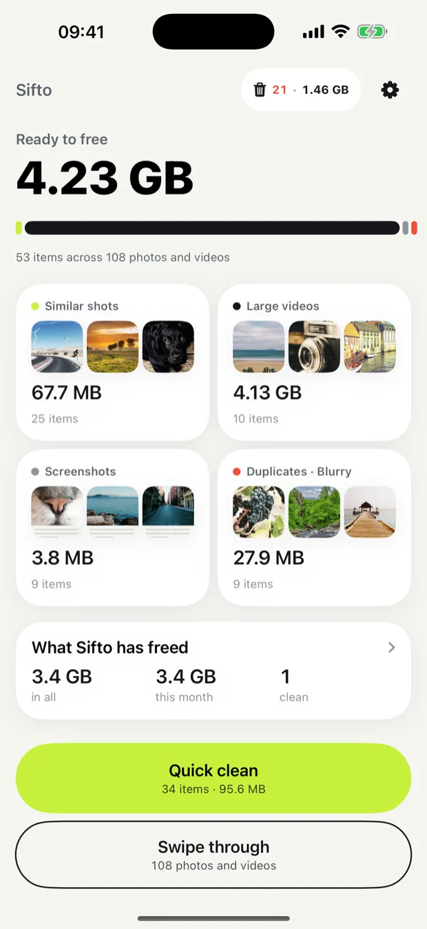 Sifto screen